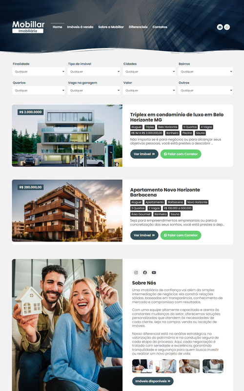 Mobillar - Landing Page para imobiliária
