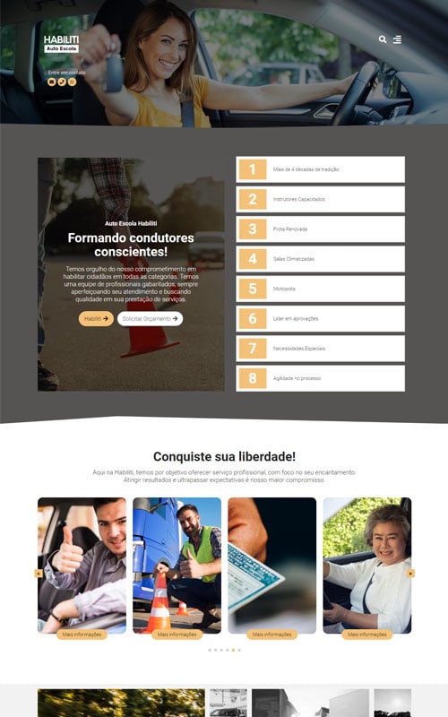 Modelo de Site para Autoescola Modelo de Site para Autoescola