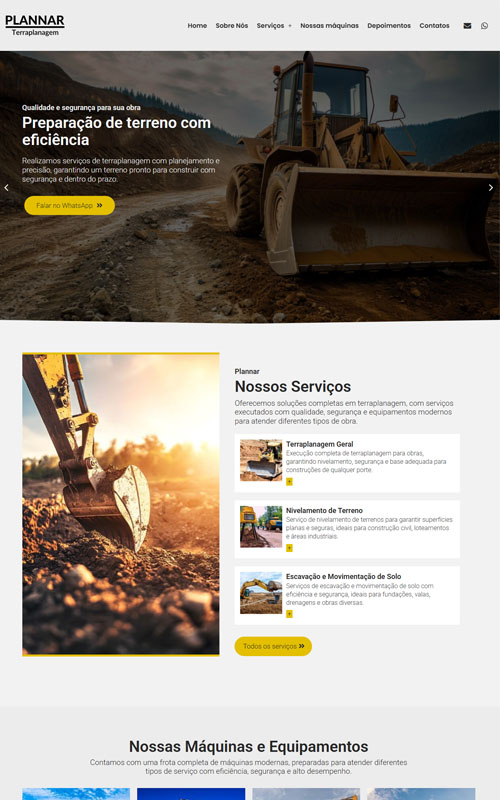 Plannar- Site para terraplanagem